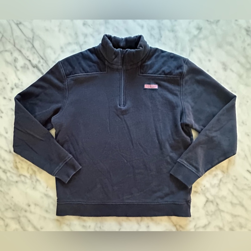 Vineyard Vines Navy Surf Terry Shep Shirt - Big Boy Size XL (20)